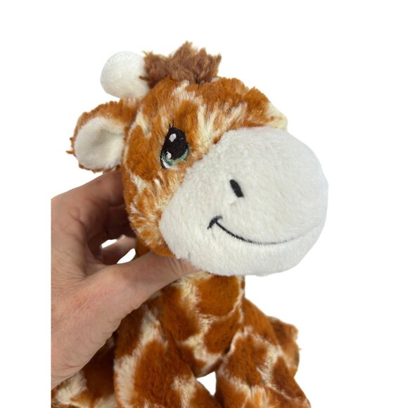 Raffle Giraffe Aurora World Plushie Beanbag Toy Stuffed Animal 9” Brown Cream - Picture 5 of 15